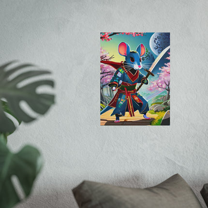 Cyber Samurai Rat Fine Art Posters