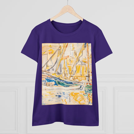 Saint-Tropez by Paul Signac Women's Midweight Cotton Tee