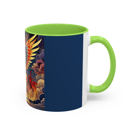 Flame-Winged Horse at Sunset Colorful Mugs (11oz, 15oz)