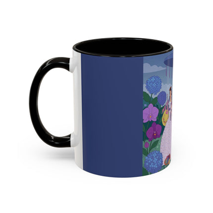 The Lady Of The Garden Tea Party Colorful Mugs – Art Deco Floral Elegance