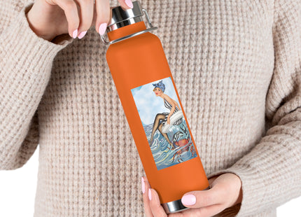 Playful Waves and Fashion Follies Copper Vacuum Insulated Bottle, 22oz