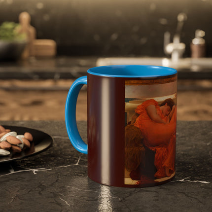 Flaming June by Frederic Leighton Colorful Mugs (11oz, 15oz)