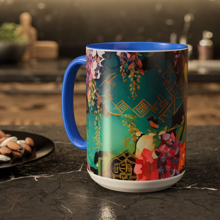 Golden Wisteria Symphony Colorful Mugs (11oz, 15oz)