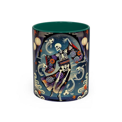 Skeleton Kabuki Performer Colorful Mugs (11oz, 15oz)