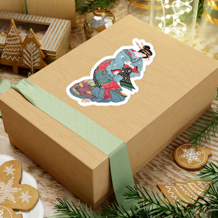 Beauties in a Spring Storm by Keisai Eisen Kiss-Cut Stickers (4 Sizes)