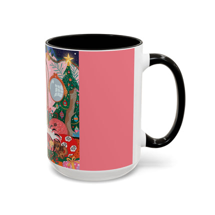 🎀🎄 Christmas Morning In The Rose Parlor Colorful Mug – Art Deco Holiday Fantasy