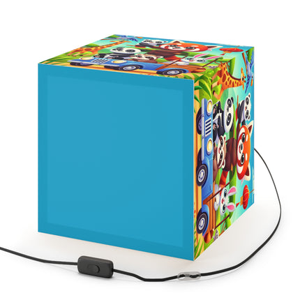 🦒🚙 The Safari Friends on the Move Light Cube Lamp – Adventure, Friendship & Sunny Fun
