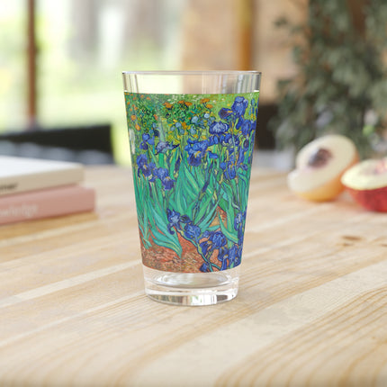 Irises by Vincent Van Gogh Glass, 16oz
