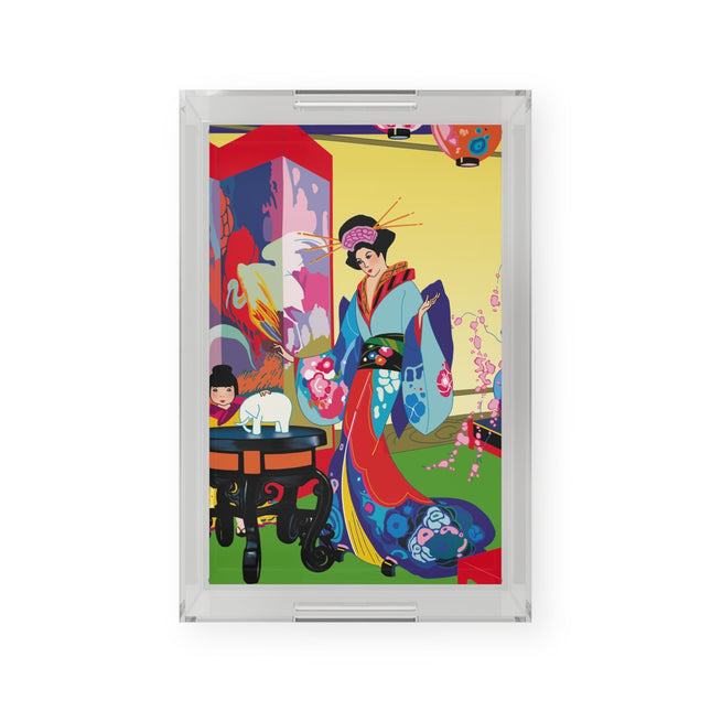A Timeless Journey by Umberto Brunelleschi Acrylic Serving Tray