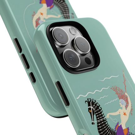 Mermaid on Seahorse Phone Case – Mythic Ocean Grace