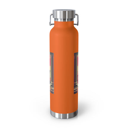 Art Deco Valentine's Romance Copper Vacuum Insulated Bottle, 22oz
