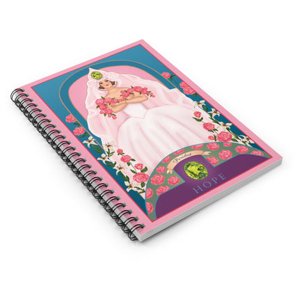 August & Peridot (from the Gem Series) by Sofia Chiostri Spiral Notebook - Ruled Line
