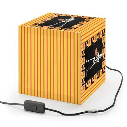 Candy Corn Skeleton Light Cube Lamp