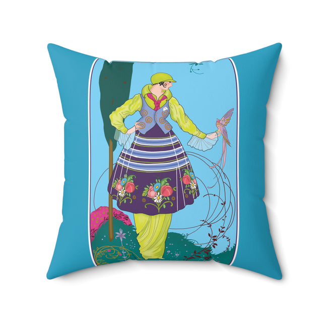 Exquisite Elegance by Umberto Brunelleschi Spun Polyester Square Pillow