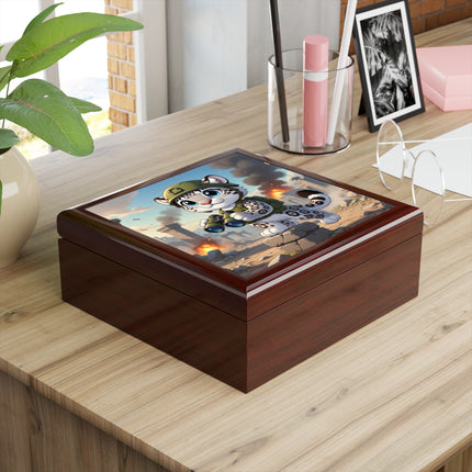 Snow Leopard Lookout Treasure Chest