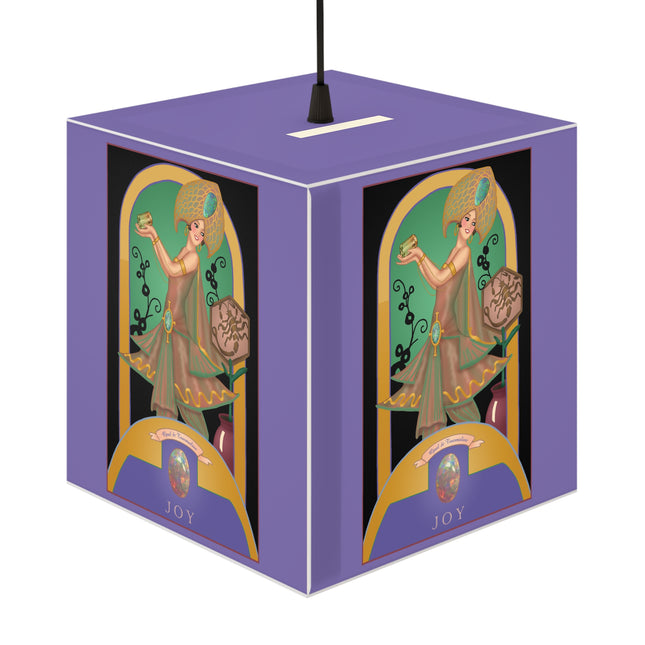 October & Opal, Tourmaline Zodiac Light Cube Lamp