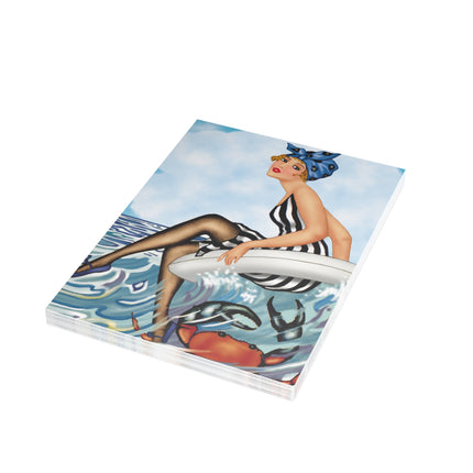 Playful Waves and Fashion Follies Postcard Bundles (envelopes included)