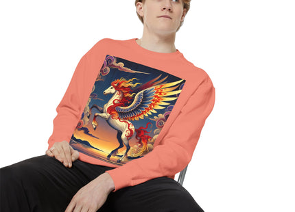 Flame-Winged Horse at Sunset Sweatshirt