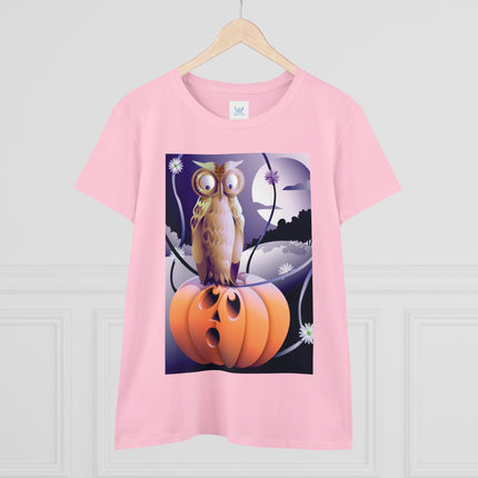The Startled Pumpkin Women's Midweight Cotton Tee