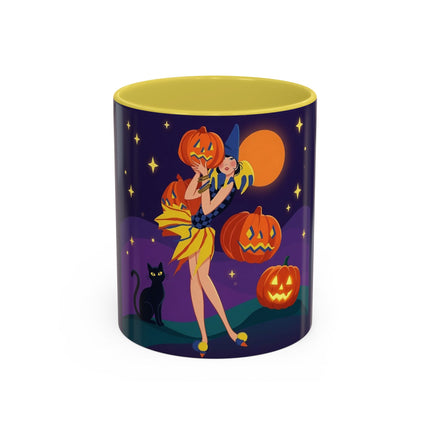 🎃🕯️ Moonlit Pumpkin Masquerade Colorful Mug – Whimsical Halloween Charm