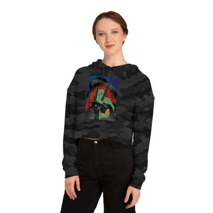 Mirror, Mirror A Witch's Touch Women’s Cropped Hooded Sweatshirt