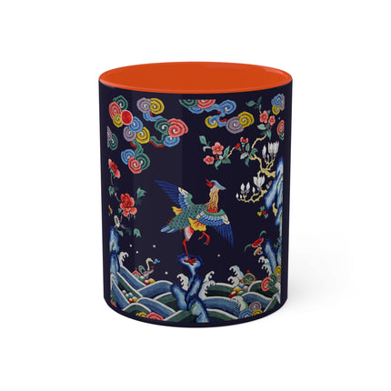 Rank Badge with Mandarin Duck Colorful Mugs, 11oz