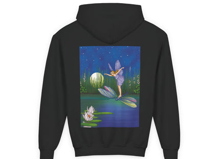 Fairy on a Dragonfly Youth Heavy Blend Hooded Sweatshirt