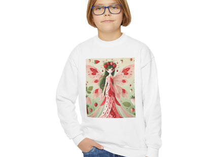 Strawberry Fairy Delight Youth Crewneck Sweatshirt