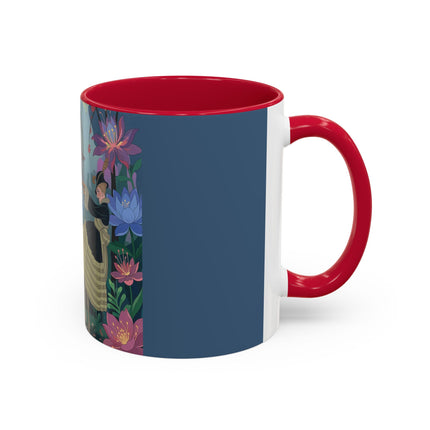 The Ladies And The Enchanted Macaw Colorful Mugs – Art Deco Botanical Elegance
