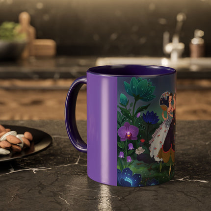 The Ladies Of The Moonlit Garden Colorful Mugs – Art Deco Floral Elegance