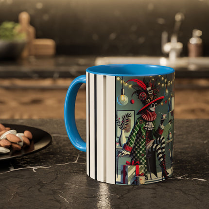 Whimsical Christmas Tea Party Colorful Mugs (11oz, 15oz)
