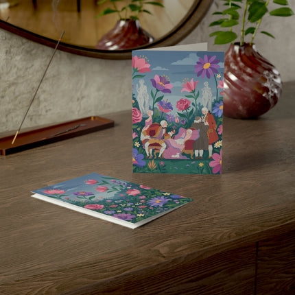 🌸🥂 The Garden Of Courtly Pleasures Greeting Card – Art Deco Rococo Elegance