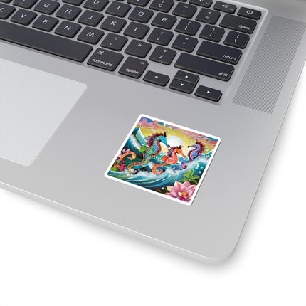 Seahorse Symphony Kiss-Cut Stickers (4 Sizes)