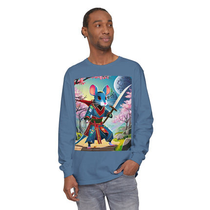 Cyber Samurai Rat Long Sleeve T-Shirt