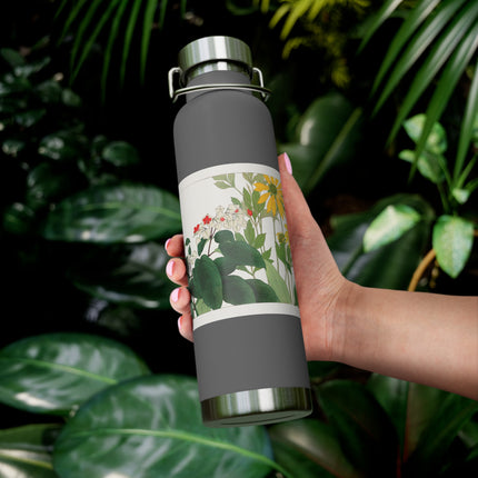 Clerodendrum & Rudbeckia by Tanigami Kônan Copper Vacuum Insulated Bottle, 22oz