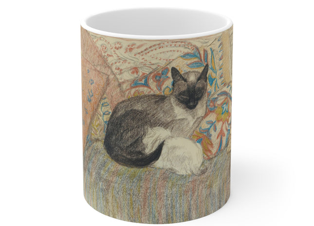 Cat and Her Kitten by Théophile Alexandre Steinlen Ceramic Mug 11oz