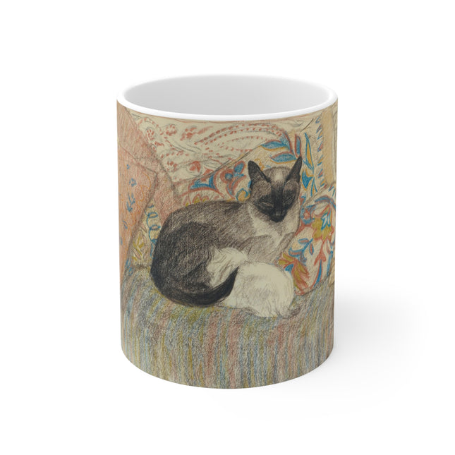 Cat and Her Kitten by Théophile Alexandre Steinlen Ceramic Mug 11oz
