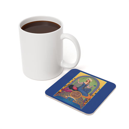 Capricorn Zodiac Design – December–January & Garnet | Cork Back Coaster