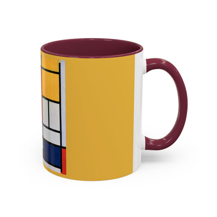 Composition with Red, Yellow, Blue, and Black by Piet Mondrian Colorful Mugs (11oz, 15oz)