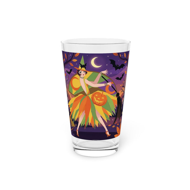 🎃🧙 The Witch Of Jack-O'-Lantern Hollow Glass, 16oz – Whimsical Halloween Charm