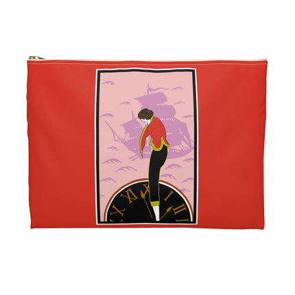 Woman Waiting for Her Beloved at 1:59 Accessory Pouch – Kobayashi Kaichi Taishō Romantic Design