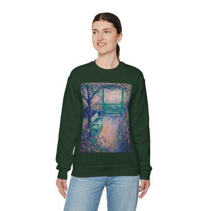 The Artist’s Garden (The Green Chair) by Theodore Earl Butler Heavy Blend™ Crewneck Sweatshirt