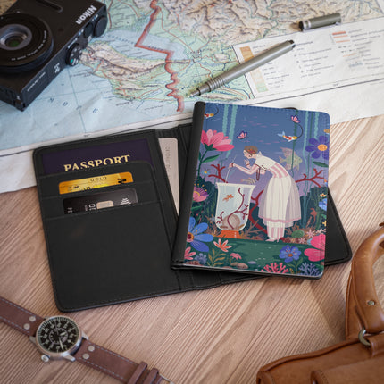 🐠🌸 The Enchanted Aquarium Garden Passport Cover – Art Deco Underwater Fantasy
