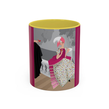 The Red Bird Colorful Mugs – Gentle Storybook Charm & Elegant Whimsy