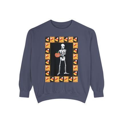 Candy Corn Skeleton Unisex Garment-Dyed Sweatshirt