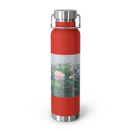 Water Lilies by Karl Hagemeister Copper Vacuum Insulated Bottle, 22oz