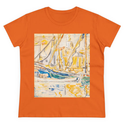 Saint-Tropez by Paul Signac Women's Midweight Cotton Tee