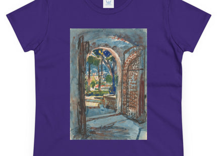 Gate in S. Miniato by Martin Monnickendam Women's Midweight Cotton Tee