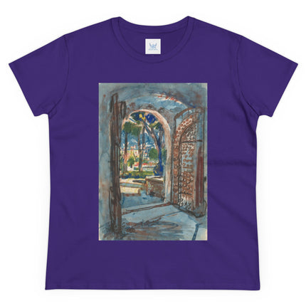Gate in S. Miniato by Martin Monnickendam Women's Midweight Cotton Tee