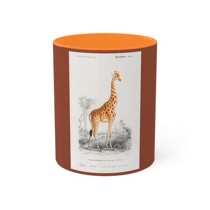 Giraffe by Charles Dessalines D' Orbigny Colorful Mugs, 11oz